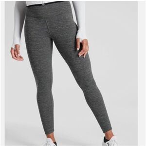 Athleta Altitude Tight Leggings Polartec Power Stretch Sz med heather gray
